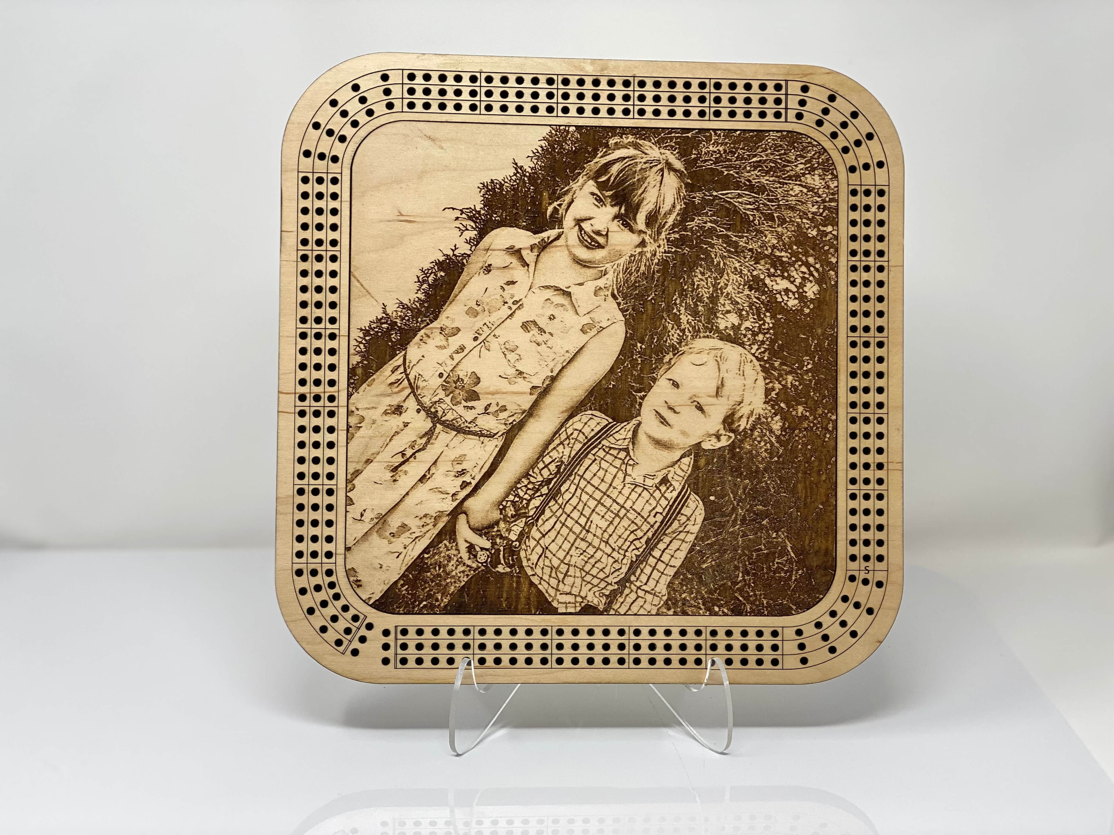 Custom Photo Cribbage Board