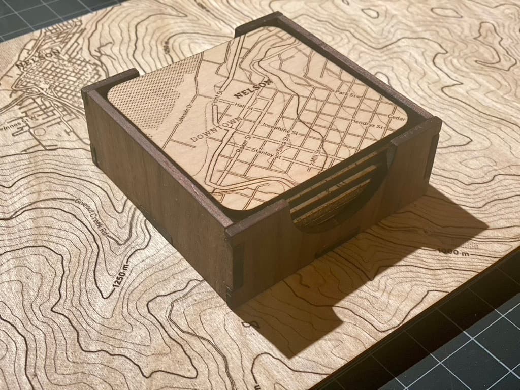 Custom Map Coasters